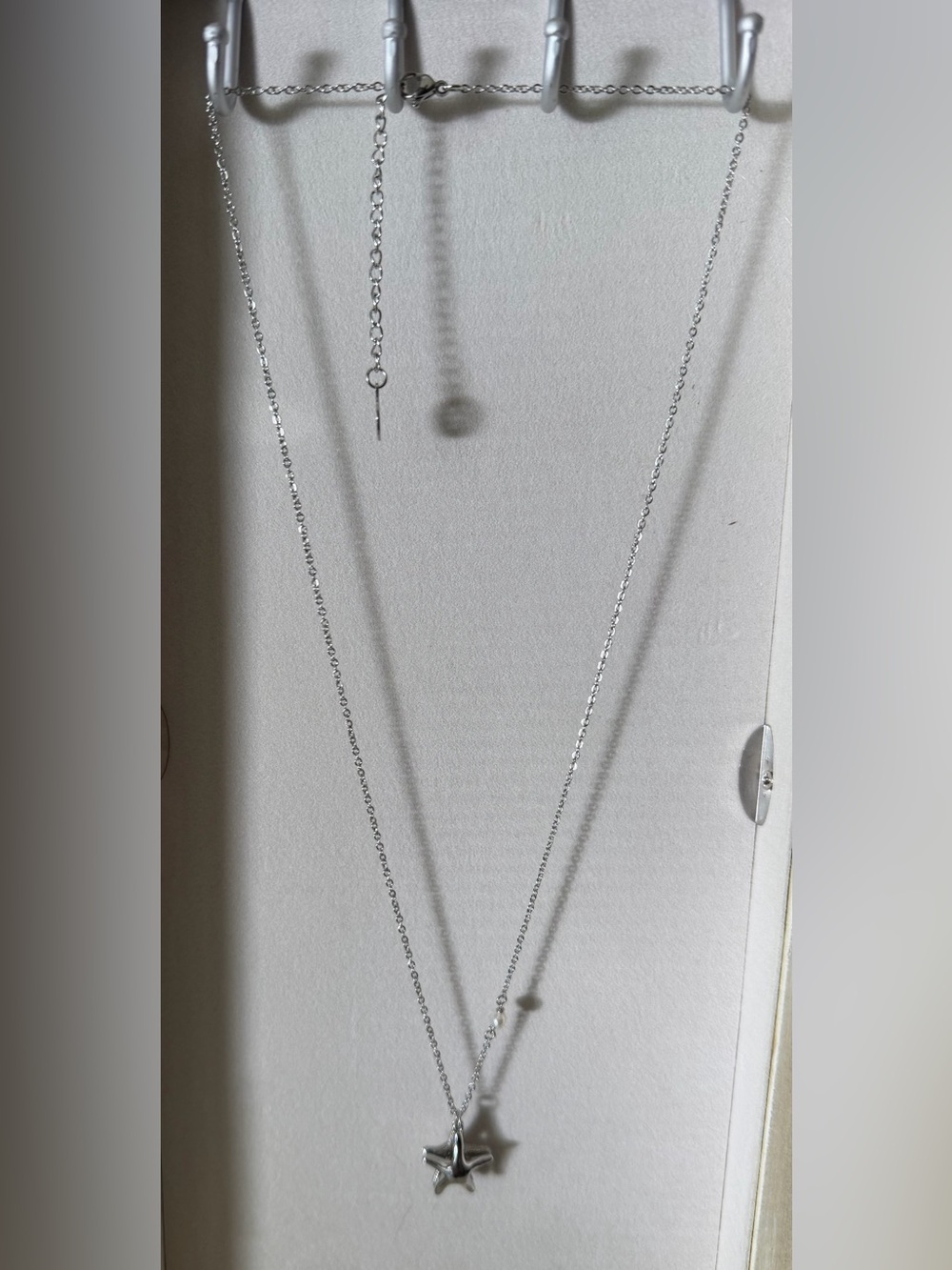 Elegant Silver Layered Pendant Necklace - Women Jewelry